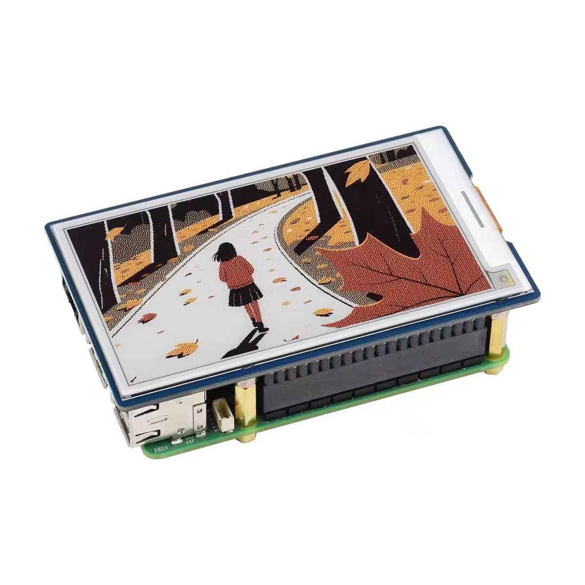 Микро-снежная Raspberry Pi 4 3.7-дюймовый e-папер красный, желтый, черный и белый четырехцветный электронный чернил экран голый экран драйвер модуль