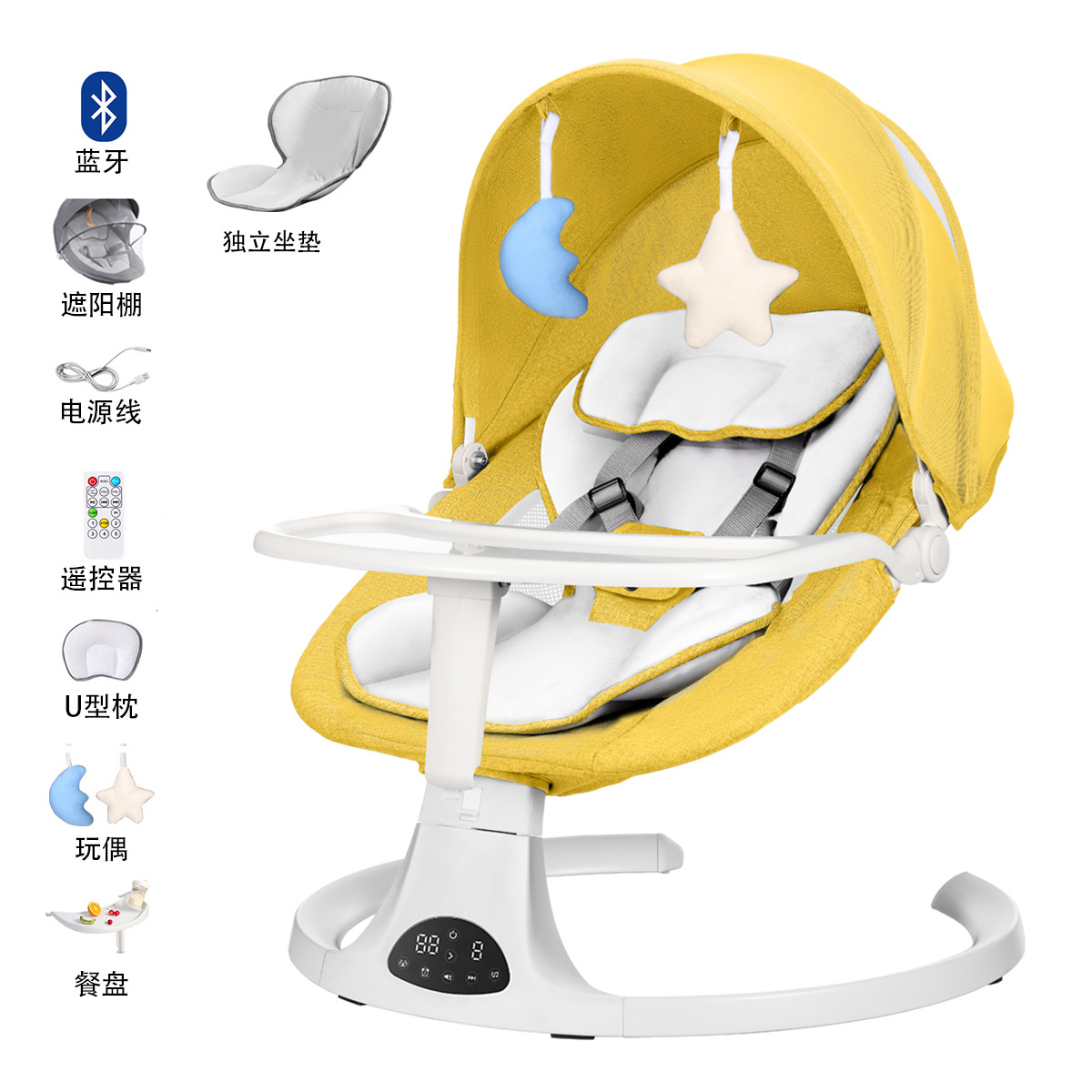 Cuchilla eléctrica transfronteriza para bebés, silla calmante para bebés, cuna para recién nacidos, artefacto para bebés, fábrica de sillones multifuncionales image 17