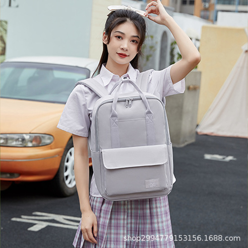  New Student Couple Style Light Luxury Series Double Shoulder Backpack Large Capacity Versatile Laptop Handbag Storage Bag