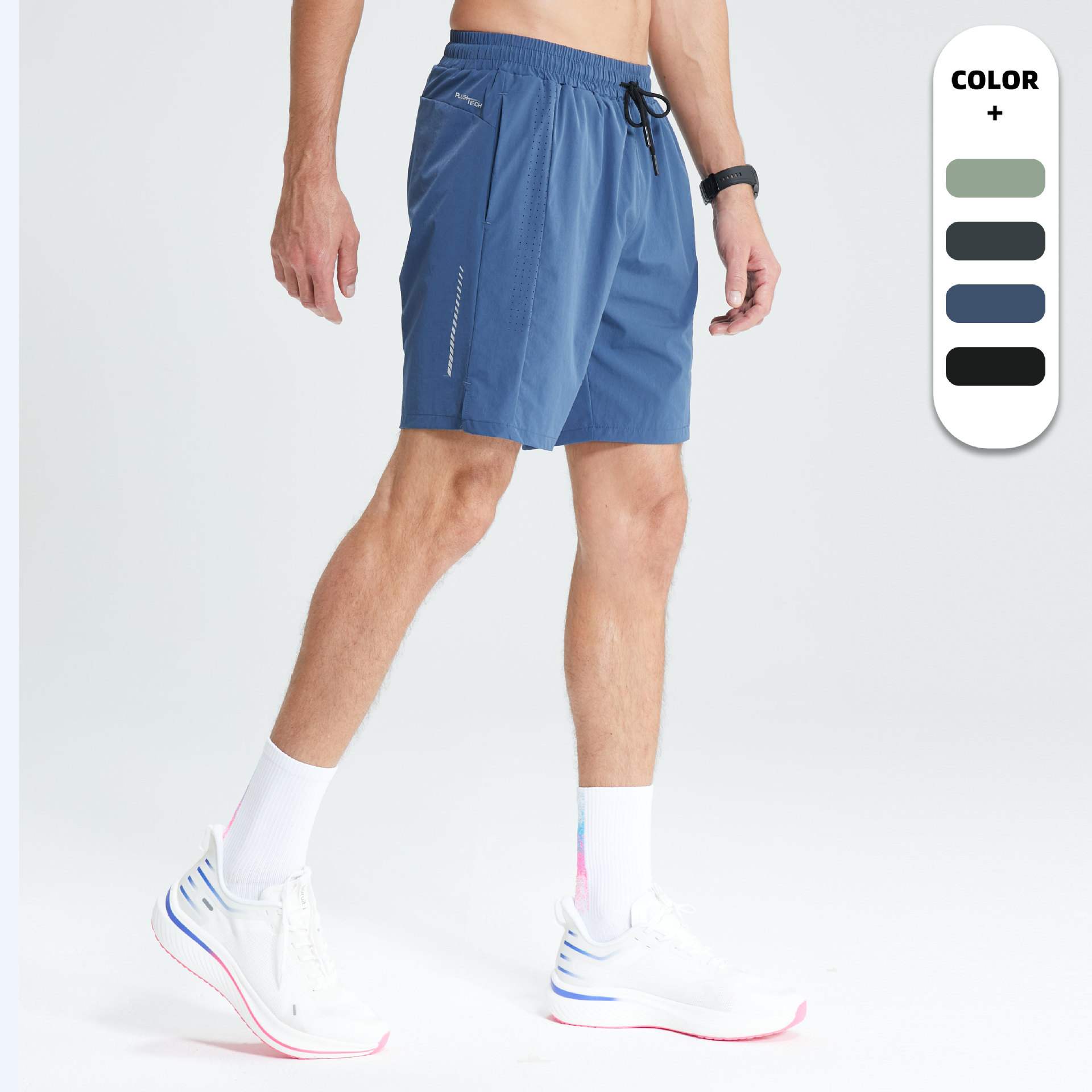 Pantalones cortos deportivos con estampado de malla para hombres, baloncesto, carrera estadounidense, secado rápido, verano, pantalones de entrenamiento casual transpirables de cinco puntos