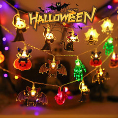 ハロウィン LED カボチャライトストリングコウモリゴーストフェスティバルライトストリングゴーストカボチャハロウィン装飾ライトストリング