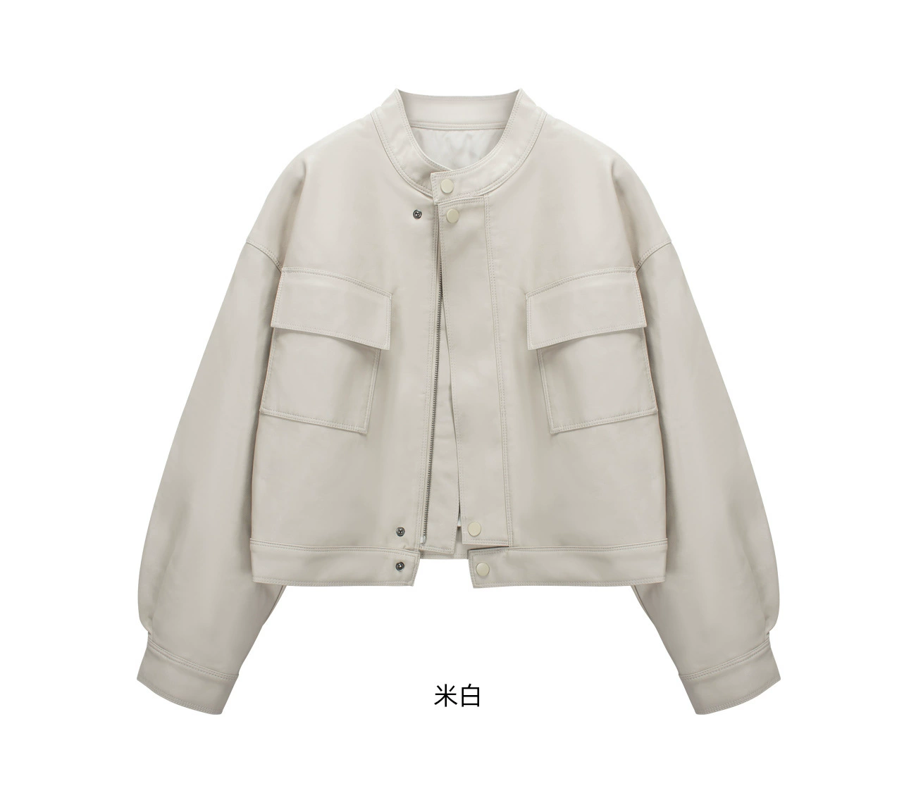Short autumn retro polyurethane jacket, Korean style, oversize