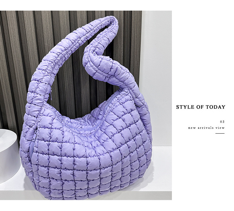 Korean Cloud Bag, Women's Lazy Style Shoulder Bag Pleated Handbag Large Capacity Single Shoulder Casual Bag_voghion.com