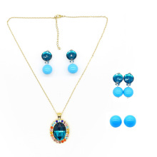 马里奥公主同款项链耳夹 卡通游戏饰品碧琪公主宝石饰品系列