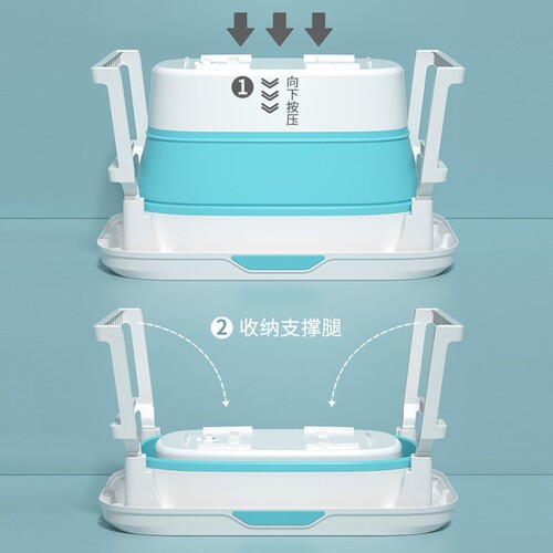 Children's bath bucket, baby bath bucket, child folding bath bucket, swimming bucket, household bathtub, large baby bathtub