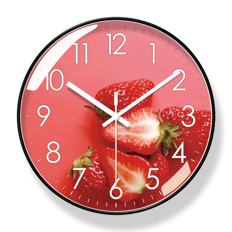 Reloj de pared 6091 para hotel/restaurante/supermercado de frutas, reloj de pared moderno silencioso de barrido de segundos, reloj de cuarzo de larga duración