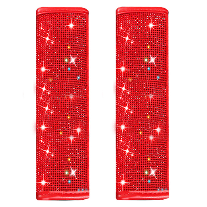 Cross-Border Foreign Trade Goddess Dazzling Diamond-Studded Rhinestone Full Diamond Car Seat Belt Shoulder Pad Glitter Stickers