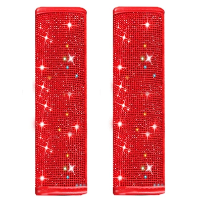 Cross-Border Foreign Trade Goddess Dazzling Diamond-Studded Rhinestone Full Diamond Car Seat Belt Shoulder Pad Glitter Stickers