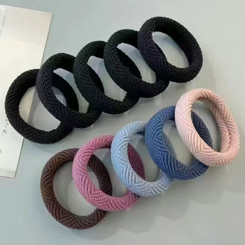新しいカラフルな高品質ヘッドバンドナイロン素材幅広で厚みのある高弾性ヘアバンドヘアロープ厚く連続したゴムバンド|undefined