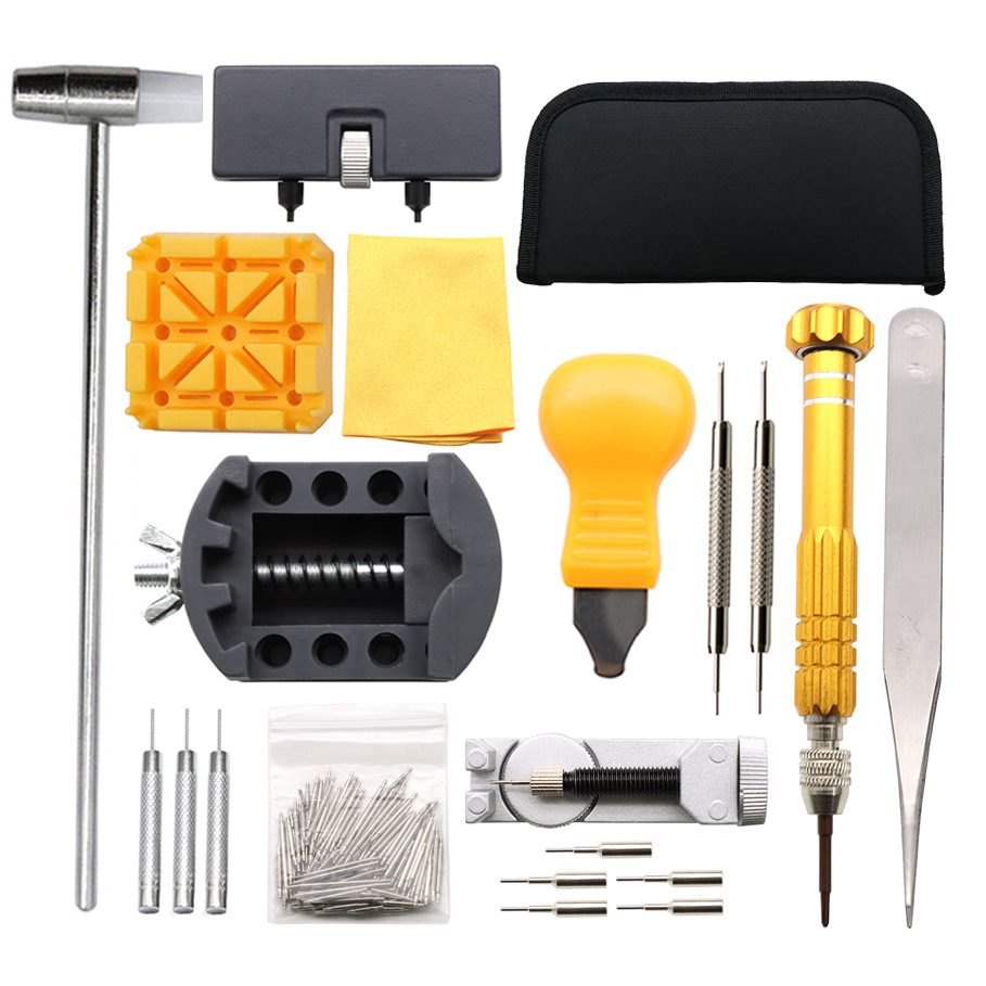 修理手表 手表弹簧杆 表带链接销拆卸器131开表盖工具套装螺丝批