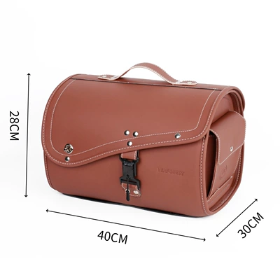 Motorcycle tail box, retro scooter Motorcycle trunk - v05-brown