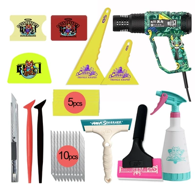 Scraper Set – Car cleaning tools - 14-piece-film-application-tool-set-baking-gun-611f-without-digital-display-european-standard-18m