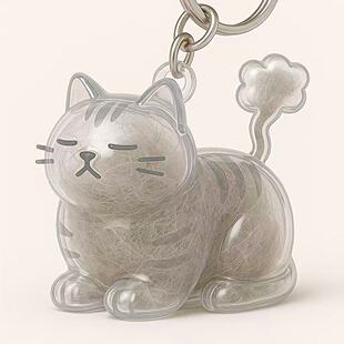 Pet Hair Commemorative Cat Gashapon Cat Hair Commemorative Transparent Dog Hair Cat Hair Collection Suction Kitten Family