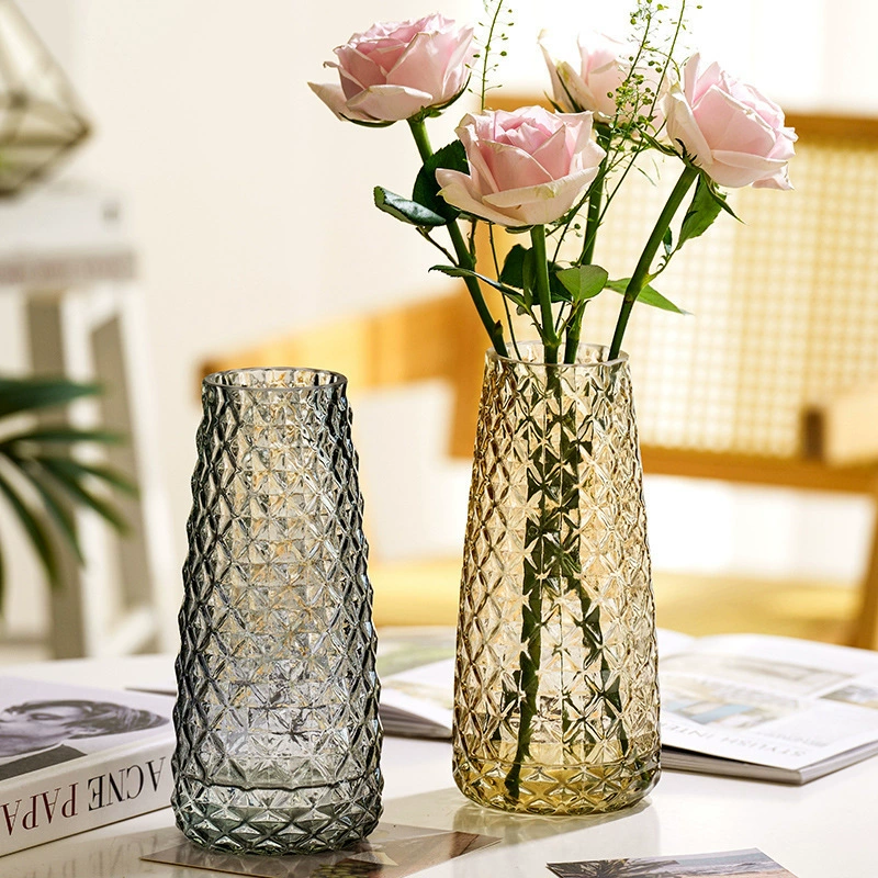 Простая современная прозрачная стеклянная ваза с высоким значением для гостиной спальня столешница вода вставка модельного украшения комнаты
