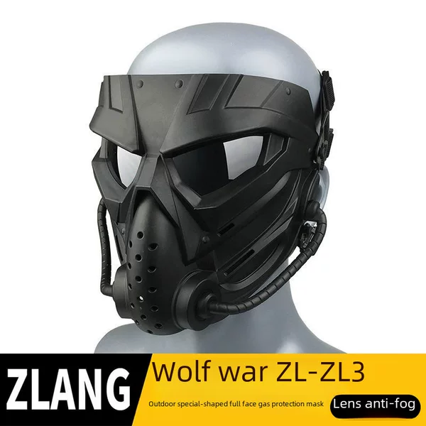 Tactical Full Face Protective Mask Cross-border Hot Sale Real CS Paintball Alien Protective Face Cover Army Fan Equipment Wholesale