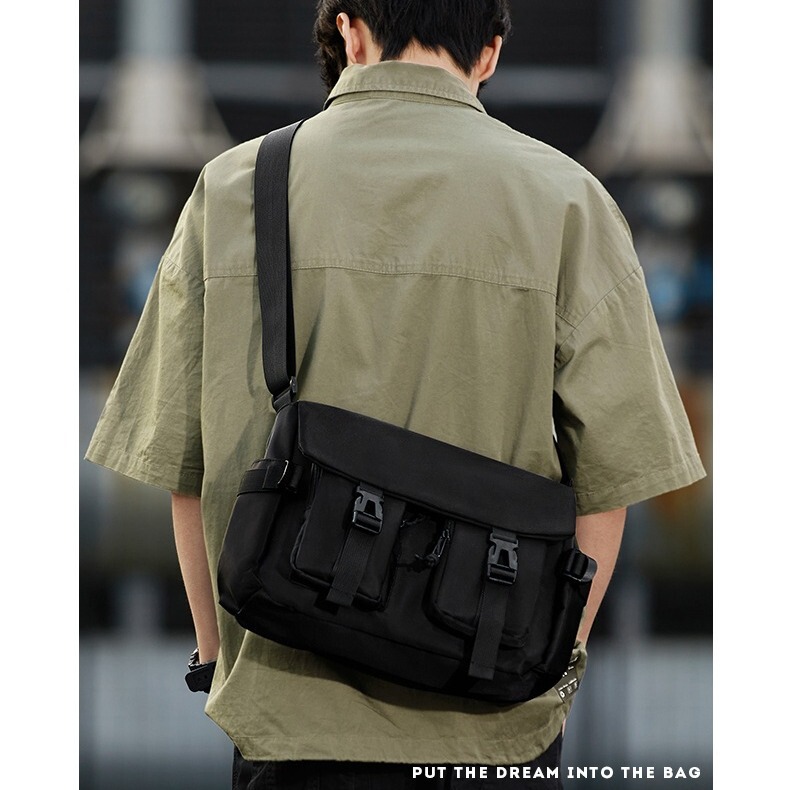 Crossbody Bag Men's Student Oxford Cloth High-end Design Sense Niche Trendy Brand Crossbody Bag Backpack Men's Shoulder Bag