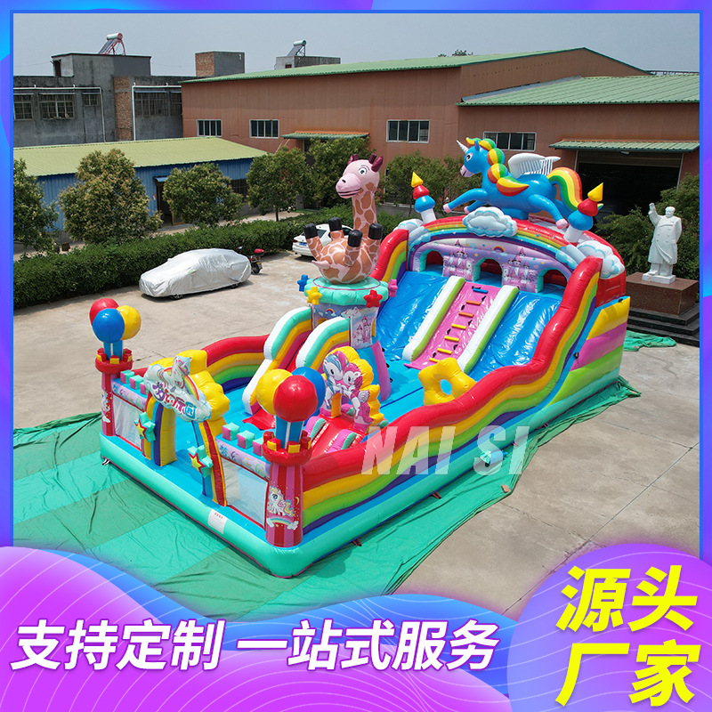 Puesto al aire libre, trampolín inflable para niños, equipo de entretenimiento, castillo travieso, tobogán, castillo inflable, grande al aire libre