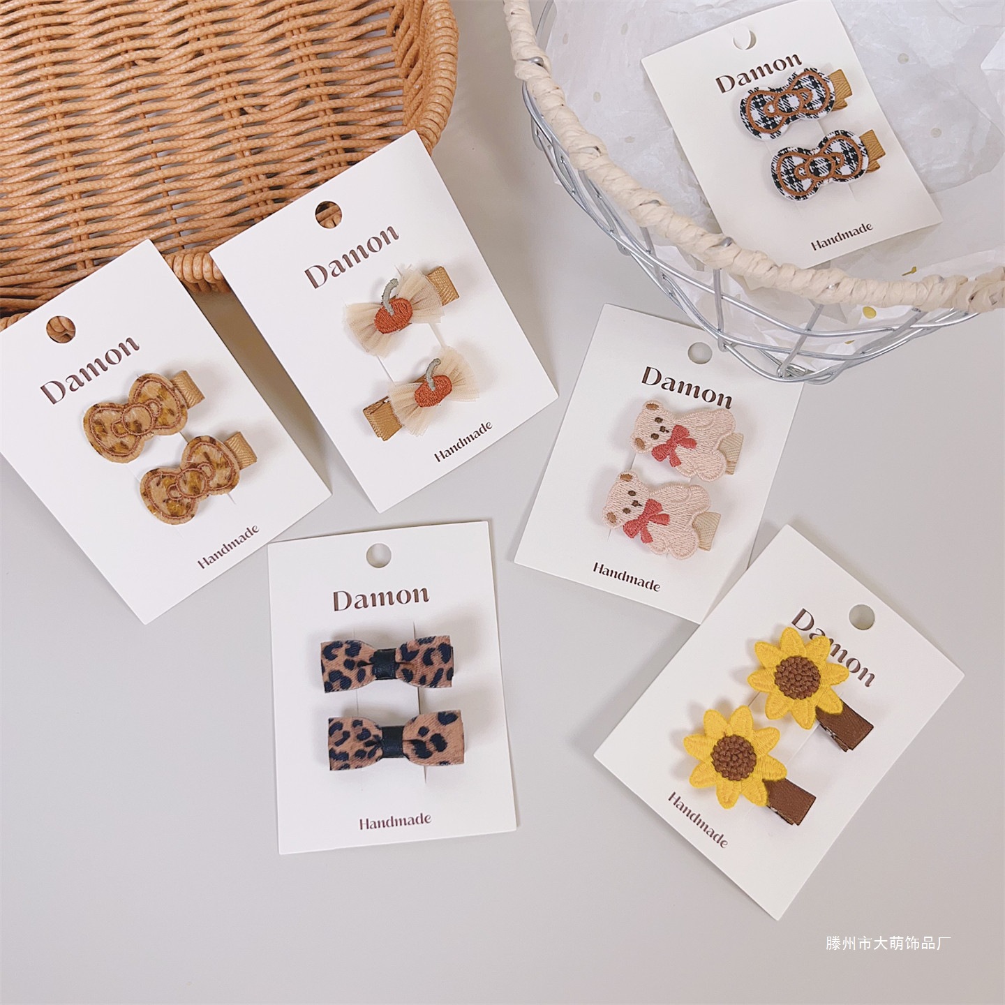 Children's Hair Clips For Girls, Cute Cartoon Plaid Bear Bangs Clips,...