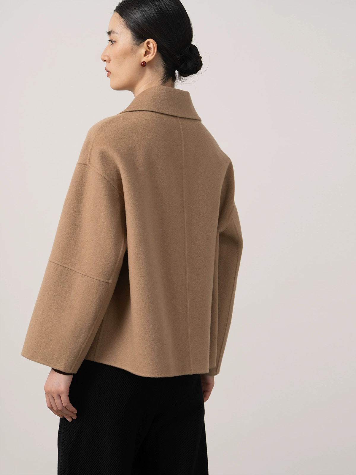 Double-sided cashmere jacket, for teenagers