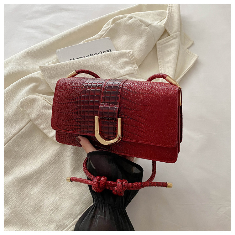 Pop Stone Pattern Casual 2024 color retro nuevo estilo de moda extranjero hombro bajo la axila bolsa pequeña para mujeres