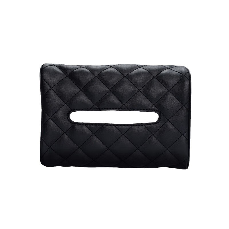 Bolsa de toallas de cuero universal, caja de extracción de papel para respaldo del asiento del automóvil, caja de toallas de protector solar para automóvil, extracción de toallas de papel para automóvil