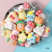 卡通动物造型可爱棉花糖软糖果熊猫蛋糕装饰烘焙串串儿童零食
