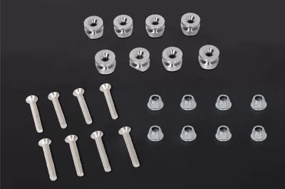 Motorcycle Side Box Universal Quick Motorcycle frame - silver-8-pieces-aluminum-alloy-model-with-screws-and-nuts