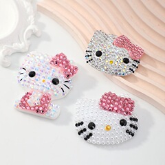 新しいかわいい樹脂猫電話ケース子供用ジュエリー靴花装飾パッチ