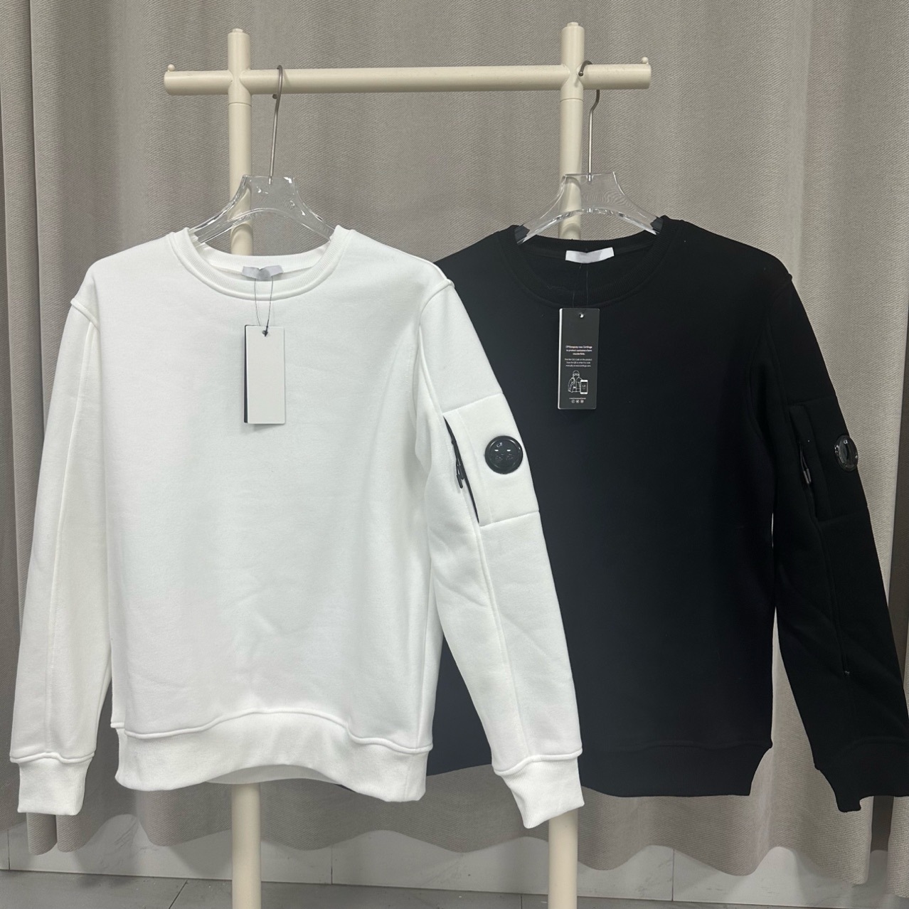 Cross-border quality casual loose round neck lens pullover sweater CP men's coat wholesale British youth fashion brand men