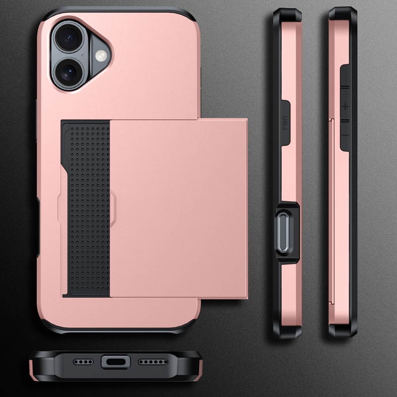 Coque iphone 17 pro avec porte-cartes et cache coulissant protection_voghion.com