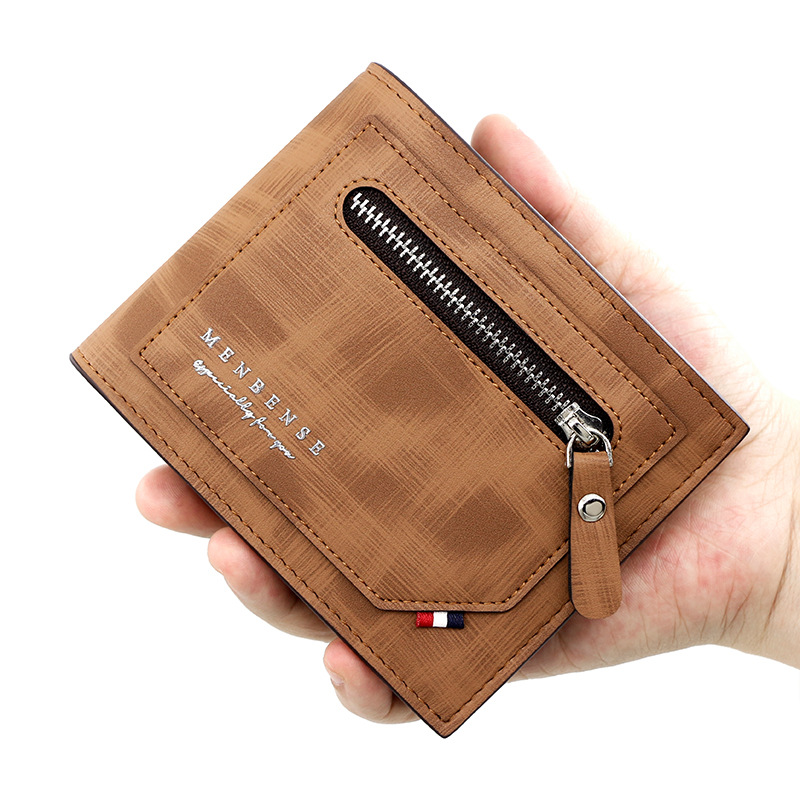 TPU en relieve multi-tarjeta de cremallera monedero de los hombres bisagra de la cartera bolsillo de la moneda