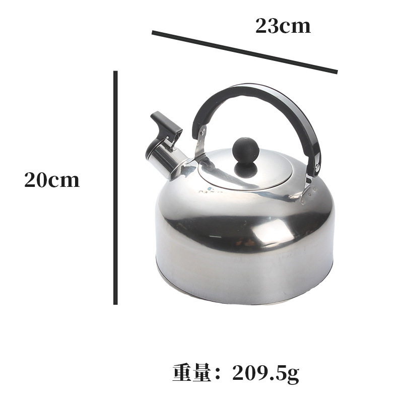 Hervidor de acero inoxidable con fondo plano cocina de gas doméstica horno electromagnético tetera doméstica portátil al aire libre hervidor de agua