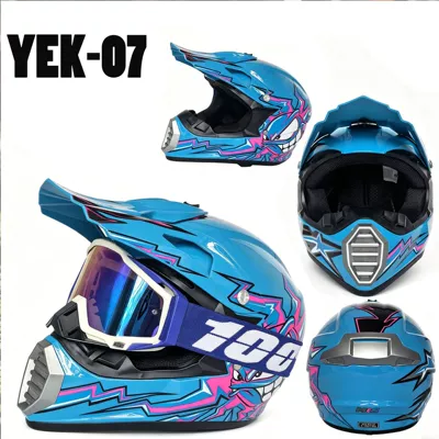Motosiklet kaskı (dəbilqə): Motorcycle Helmets Dot Certified Electric - adult-yek-07-sky-blue-l-size