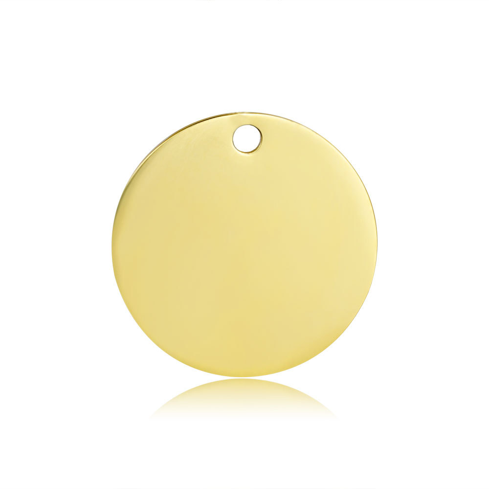 国境を越えた欧米のステンレスの円形の犬の札は字のペットの札の電気めっきのペンダントの猫の札のキーホルダーの部品をなくします。