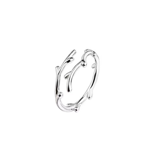 s925 sterling silver antler ring female personality cold style niche design ins adjustable fashion personalized ring