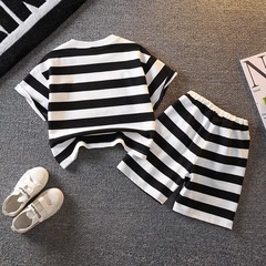 2023 new summer styles for boys and girls, handsome short-sleeved T-shirts, children's baby street casual sports shorts, trendy