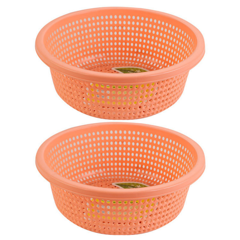 プラスチック排水バスケットキッチン肥厚大型新しい野菜洗濯バスケット家庭用フルーツボウルラウンドフルーツ耐久性|undefined