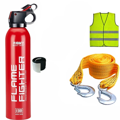 Vehicle fire extinguisher car, household water-based fire extinguisher - water-based-fire-extinguisher-3-tons-of-4-meters-tow-rope-collection-of-products-to-send-reflective-clothing