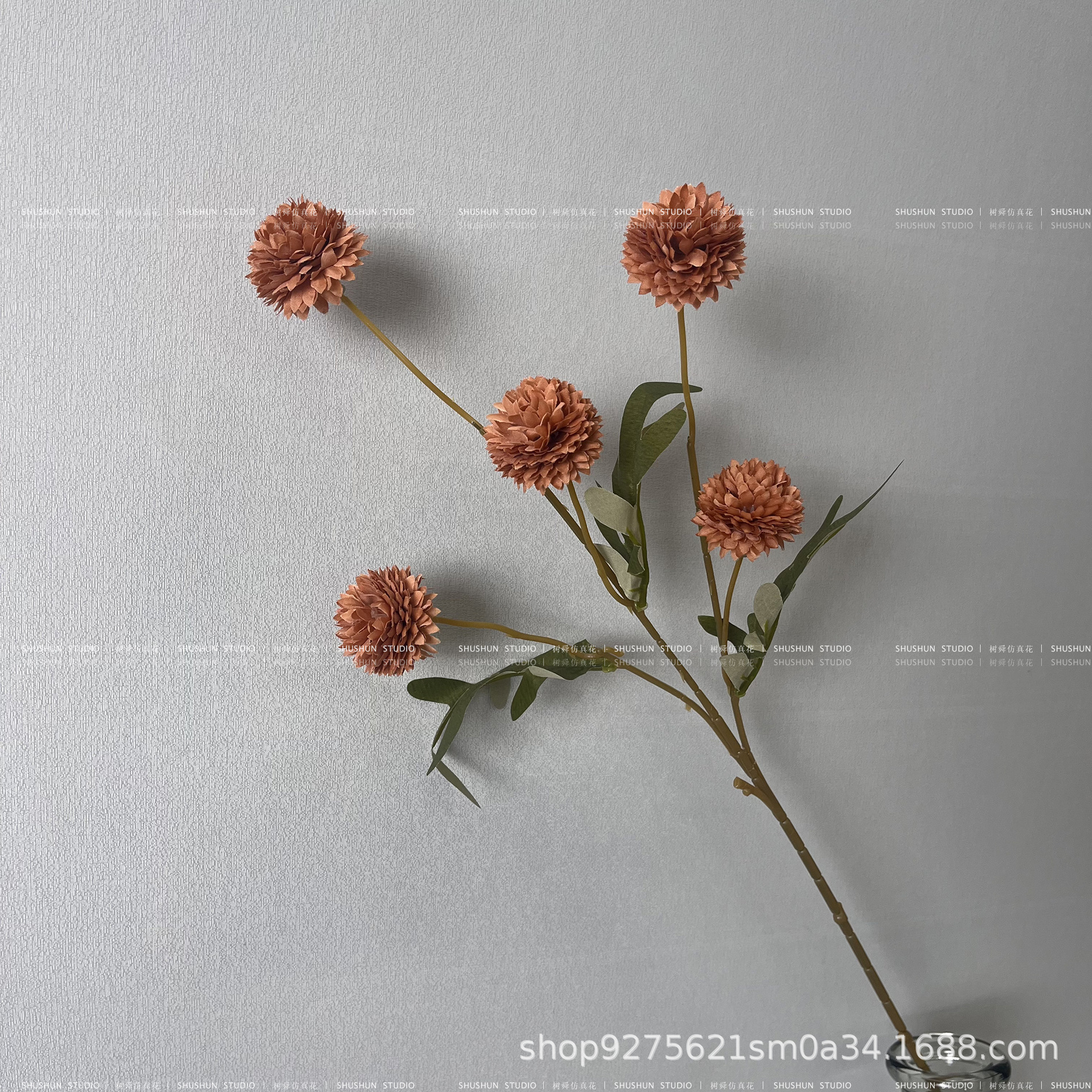 5구 크리스탈 볼 - 카라멜 색상