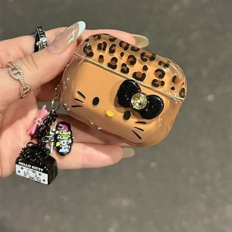 Leopardo arco KT emoji para Airpods 1 / 2 generación Apple inalámbrico Bluetooth auriculares cubierta 3pro / 4