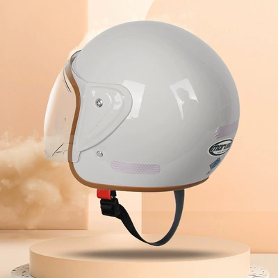 national standard helmet electric car women's: Motosiklet kaskı (dəbilqə) - cold-gray