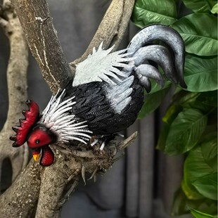 Simulated Big Rooster Metal Colorful Iron Rooster Courtyard Lawn Garden Decoration Outdoor Handicraft Ornaments