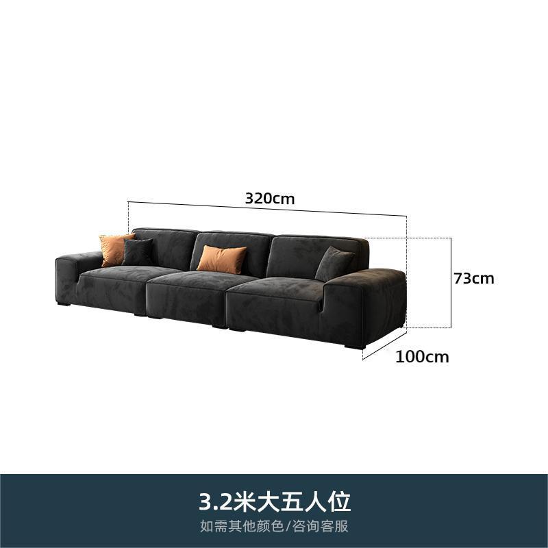Italiano gran vaca negro crema estilo tela sofá minimalista verano imagen sala de estar apartamento pequeño tecnología paño Foshan sofá combinación
