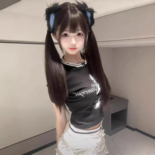 �c�c�üٰlLolita���ÿɐ�Ů�W�t���}ͬ�����ɫ60cm�p�Rβ�Lֱ�l