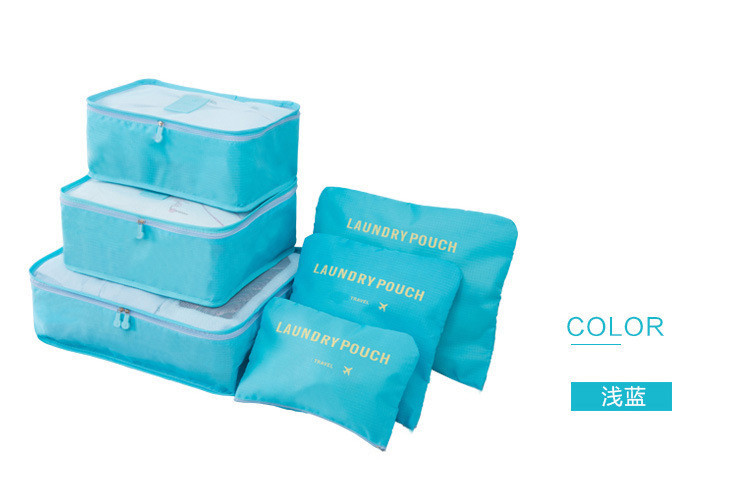 Directo DE FÁBRICA DE Corea Almacenamiento de viaje de seis piezas de equipaje ropa impermeable bolsa de almacenamiento bolsa de organización 6 piezas traje