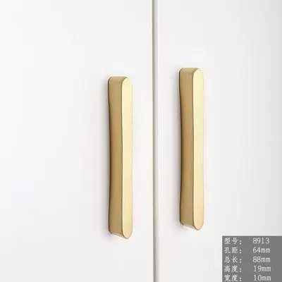 Современный упрощенный шкаф-купе Gate Hand золотисто-медно-серого цвета с ручным управлением
