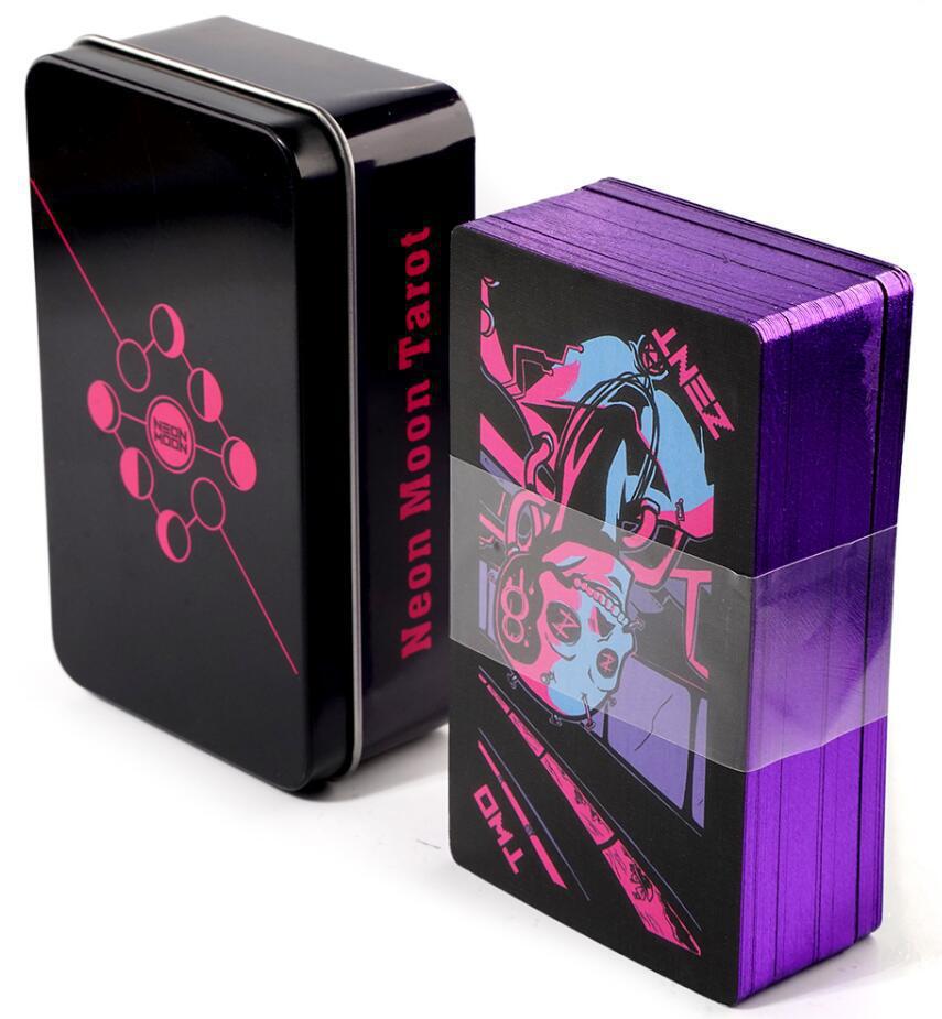 Caja de hierro inglés TARJETA DE Tarot giling Craft Tarot Cards actualizado Oracle Card tablero de papel recubierto tarjeta de juego