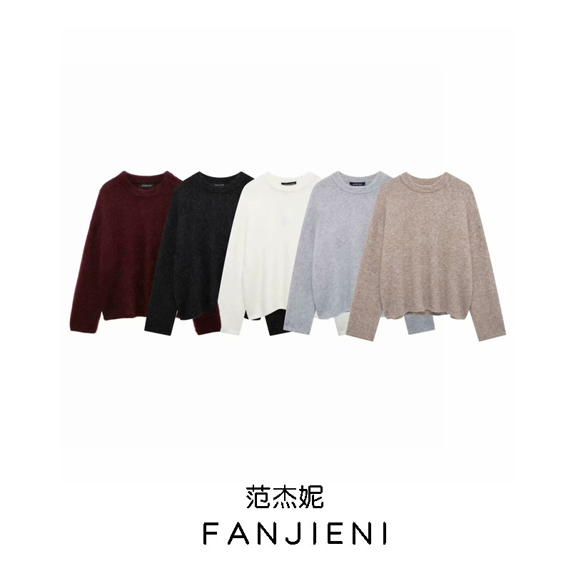 ZR対外貿易卸売り欧米風女装シンプルファッション大郭形馬海毛混紡ジャケット1242877|undefined