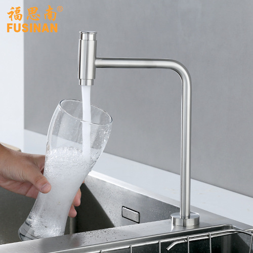 Amazon foreign trade model 304 stainless steel kitchen single cold faucet wash basin sink wash basin single faucet
