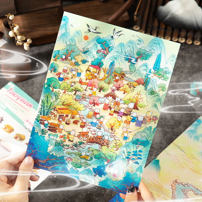 Yu Xian Pet Pegatinas de paisajismo grandes en miniatura tridimensional Fun World 5.0 Pegatinas creativas para niños de cabina apilada en 3D